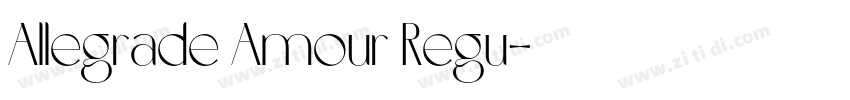 Allegrade Amour Regu字体转换
